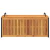 vidaXL Κουτί Μαξιλαριών Εξ. Χώρου 110x45x42/53 εκ. Μασίφ Ακακία/Ατσάλι