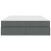 vidaXL Κρεβάτι με αποθηκευτικό χώρο και στρώμα με στρώμα Σκούρο Γκρι