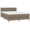 vidaXL &Kappa;&rho;&epsilon;&beta;ά&tau;&iota; Boxspring &mu;&epsilon; &Sigma;&tau;&rho;ώ&mu;&alpha; Taupe 140x200 &epsilon;&kappa;. &Upsilon;&phi;&alpha;&sigma;&mu;ά&tau;&iota;&nu;&omicron;