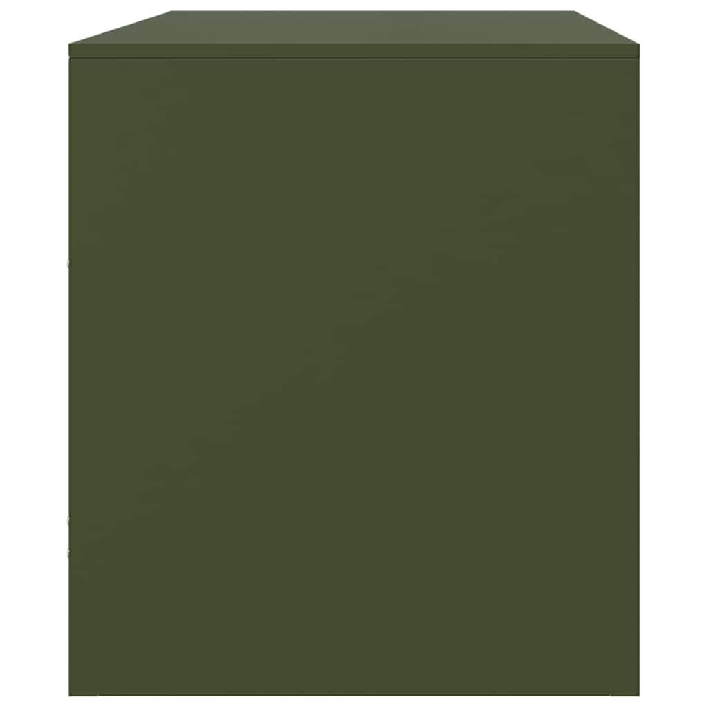 vidaXL Έπιπλο Τηλεόρασης Πράσινο Λαδί 67x39x44 εκ. από Ατσάλι