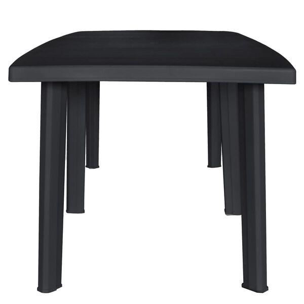 vidaXL Τραπέζι Κήπου Ανθρακί 216 x 90 x 72 εκ. Πλαστικό