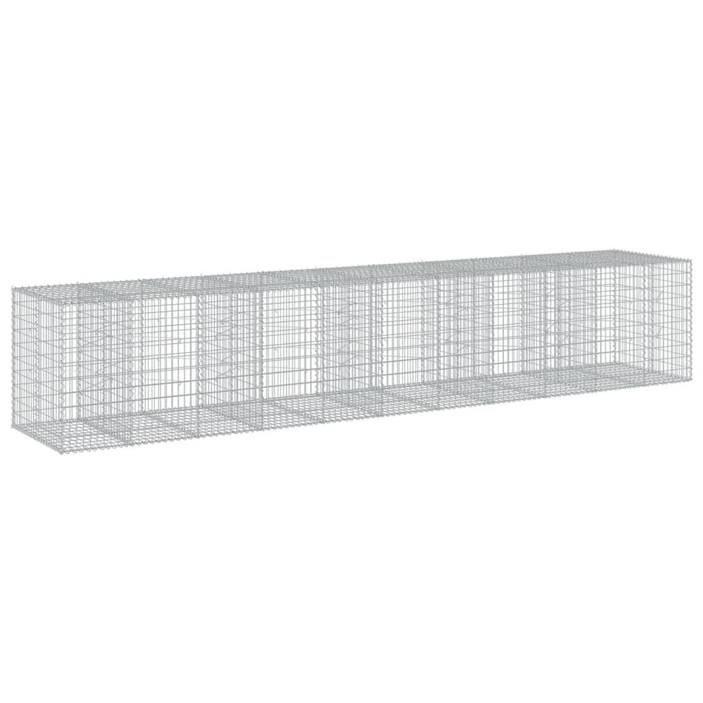 vidaXL Συρματοκιβώτιο με Κάλυμμα 550x100x100εκ από Γαλβανισμένο Χάλυβα