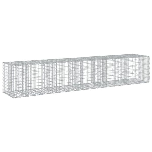 vidaXL Συρματοκιβώτιο με Κάλυμμα 550x100x100εκ από Γαλβανισμένο Χάλυβα