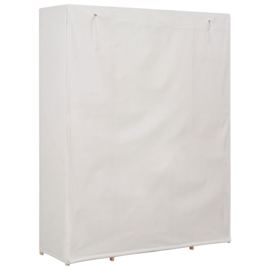 vidaXL Ντουλάπα Λευκή 135 x 40 x 170 εκ. Υφασμάτινη