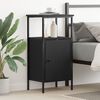 vidaXL Κομοδίνο Μαύρη δρυς 41 x 31 x 80 εκ Επεξεργασμένο ξύλο