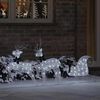 vidaXL LED Ρούντερ 3 pcs Ψυχρό Λευκό ύφασμα
