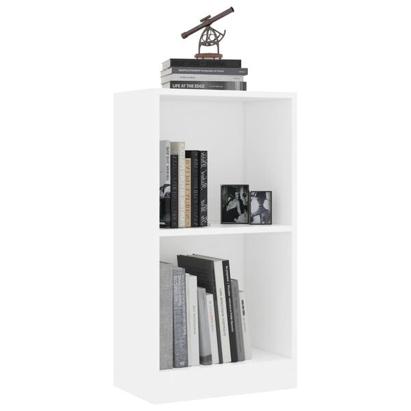 vidaXL Βιβλιοθήκη Λευκή 40x24x75 εκ. από Επεξ. Ξύλο