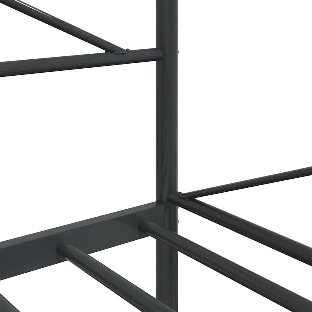 vidaXL Κρεβάτι ημέρας χωρίς στρώμα Μαύρο 107x203 cm Ατσάλι