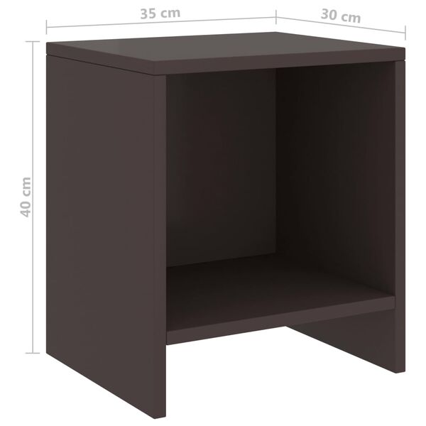 vidaXL Κομοδίνα 2 τεμ. Σκούρο Καφέ 35 x 30 x 40 εκ. Μασίφ Ξύλο Πεύκου