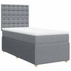 vidaXL Κρεβάτι Boxspring με Στρώμα Ανοιχτό Γκρι 100x200 εκ. Υφασμάτινο