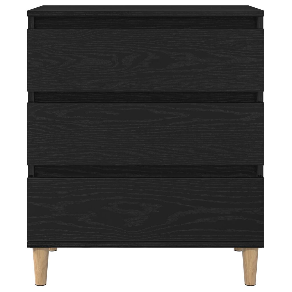 vidaXL Μπουφές Μαύρο Δρυς 60x35x70 εκ Επεξεργασμένο Ξύλο