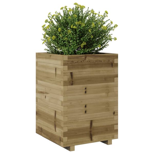 vidaXL Ζαρντινιέρα 50x50x72,5 εκ. Εμποτισμ. Ξύλο Πεύκου