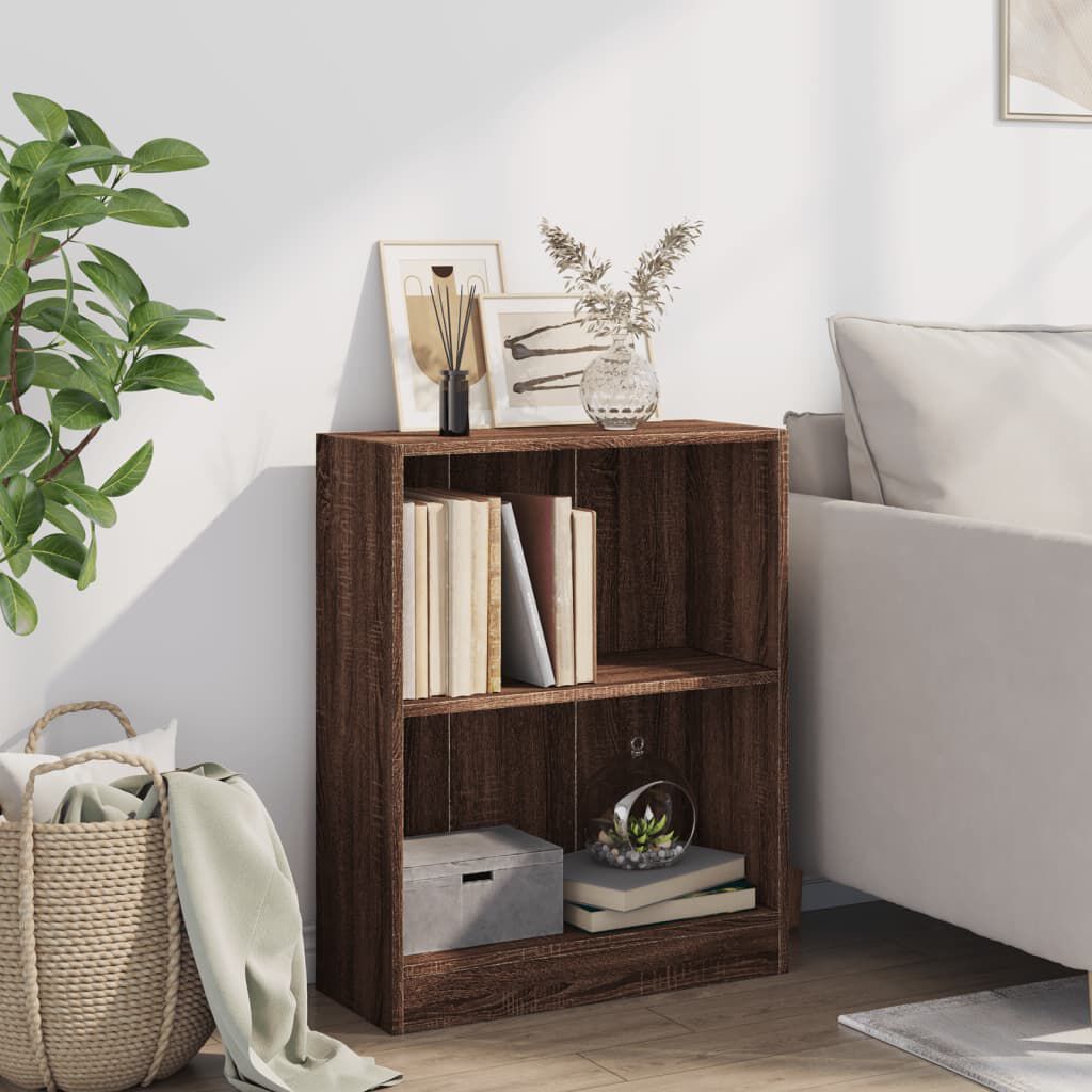 vidaXL Βιβλιοθήκη Καφέ Δρυς 60 x 24 x 76 εκ. από Επεξεργασμένο Ξύλο