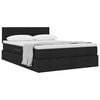 vidaXL Κρεβάτι με αποθηκευτικό χώρο και στρώμα Μαύρο 140 x 200 cm