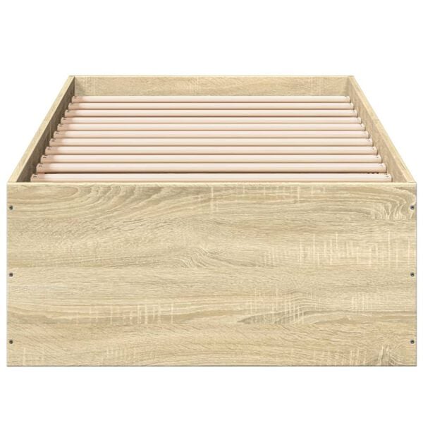 vidaXL Πλαίσιο Κρεβατιού Sonoma Δρυς 100x200 εκ. Επεξεργασμένο Ξύλο