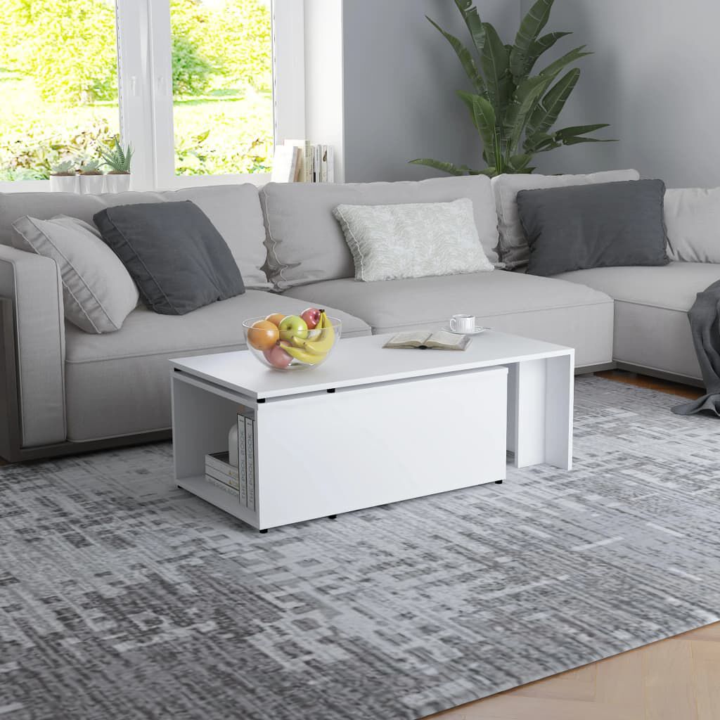 vidaXL Τραπεζάκι Σαλονιού Λευκό 150 x 50 x 35 εκ. από Επεξ. Ξύλο