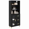 vidaXL Highboard &Mu;&alpha;ύ&rho;&eta; &Omicron;&xi;&upsilon;ά 69,5 x 32,5 x 180 &epsilon;&kappa; &Epsilon;&pi;&epsilon;&xi;&epsilon;&rho;&gamma;&alpha;&sigma;&mu;έ&nu;&omicron; &xi;ύ&lambda;&omicron;