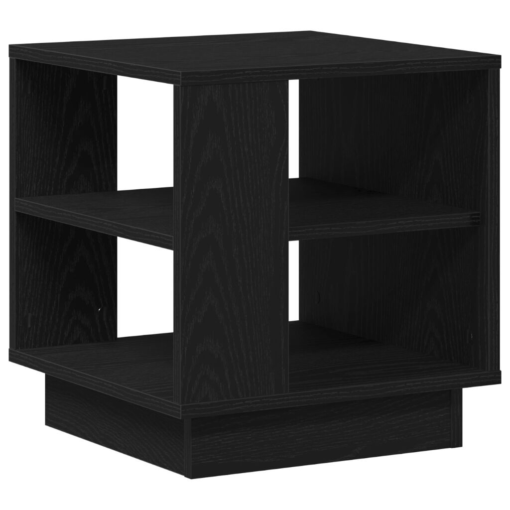 vidaXL Τραπέζι σαλονιού Μαύρο Δρυς 40x40x43 εκ Επεξεργασμένο Ξύλο