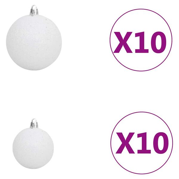 vidaXL Χριστουγεν. Δέντρο Τεχνητό Αρθρωτό με 300 LED & Μπάλες 210 εκ.