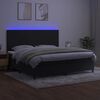 vidaXL &Kappa;&rho;&epsilon;&beta;ά&tau;&iota; Boxspring &mu;&epsilon; &Sigma;&tau;&rho;ώ&mu;&alpha; & LED &Mu;&alpha;ύ&rho;&omicron; 200x200 &epsilon;&kappa;. &Beta;&epsilon;&lambda;&omicron;ύ&delta;&iota;&nu;&omicron;