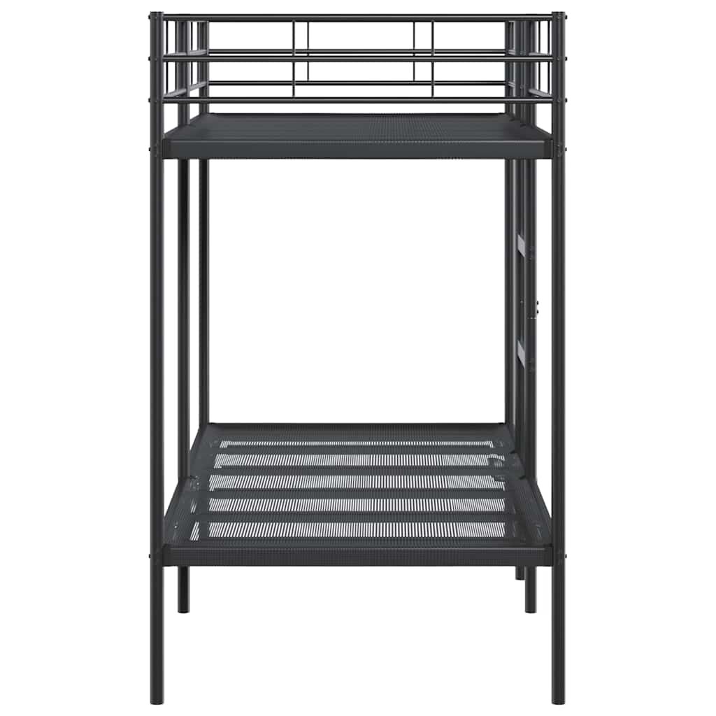 vidaXL Κουκέτα χωρίς στρώμα Μαύρο 100x190 cm Ατσάλι