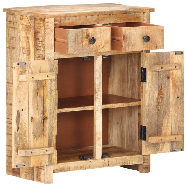 vidaXL Ντουλάπι με Συρτάρια 59x35x75 εκ. από Ακατέργαστο Ξύλο Μάνγκο