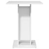 vidaXL Τραπέζι Bistro Γυαλιστερό Λευκό 60 x 60 x 75 εκ. Επεξ. Ξύλο