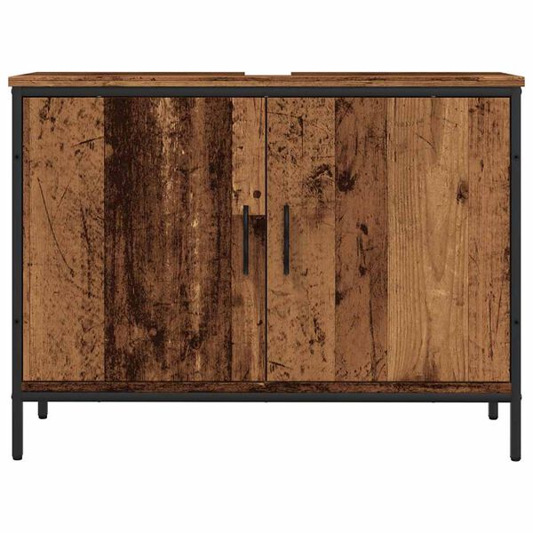 vidaXL Ντουλάπι Νιπτήρα Μπάνιου Παλιό Ξύλο 60x33x60 εκ