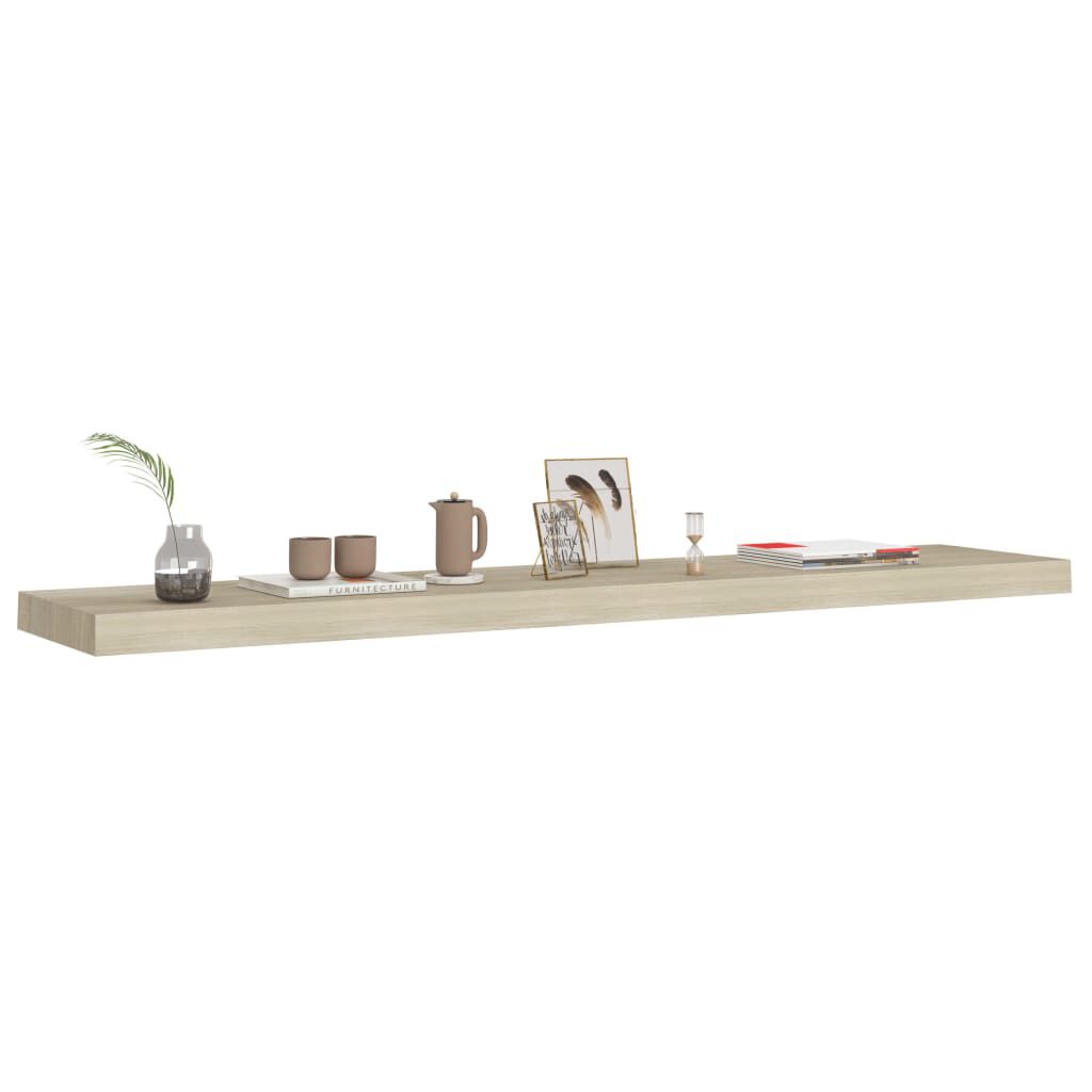 vidaXL Ράφια Τοίχου 4 τεμ. Χρώμα Δρυός 120 x 23,5 x 3,8 εκ. MDF