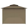 vidaXL Κιόσκι με Κουρτίνες Taupe 600 x 298 x 270 εκ. 180 γρ./μ²
