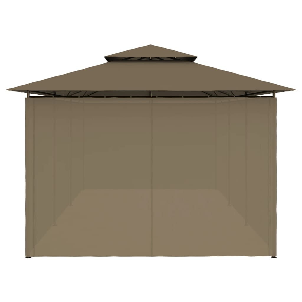 vidaXL Κιόσκι με Κουρτίνες Taupe 600 x 298 x 270 εκ. 180 γρ./μ²