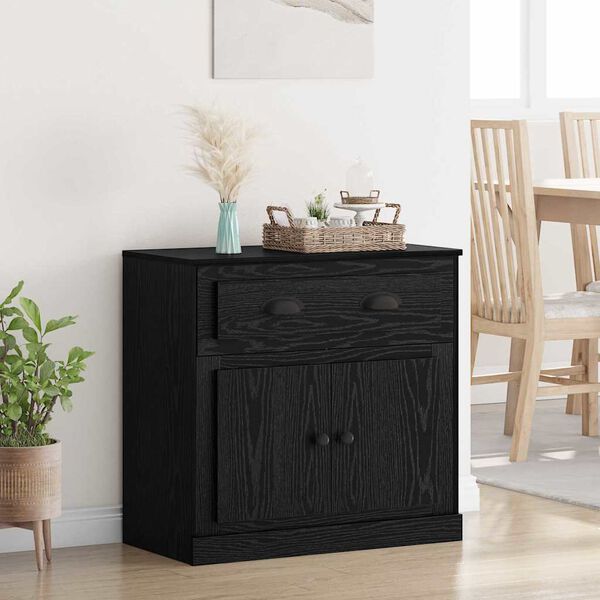 vidaXL Highboard &Mu;&alpha;ύ&rho;&eta; &Omicron;&xi;&upsilon;ά 70 x 35,5 x 67,5 &epsilon;&kappa;. &Epsilon;&pi;&epsilon;&xi;&epsilon;&rho;&gamma;&alpha;&sigma;&mu;έ&nu;&omicron; &xi;ύ&lambda;&omicron;