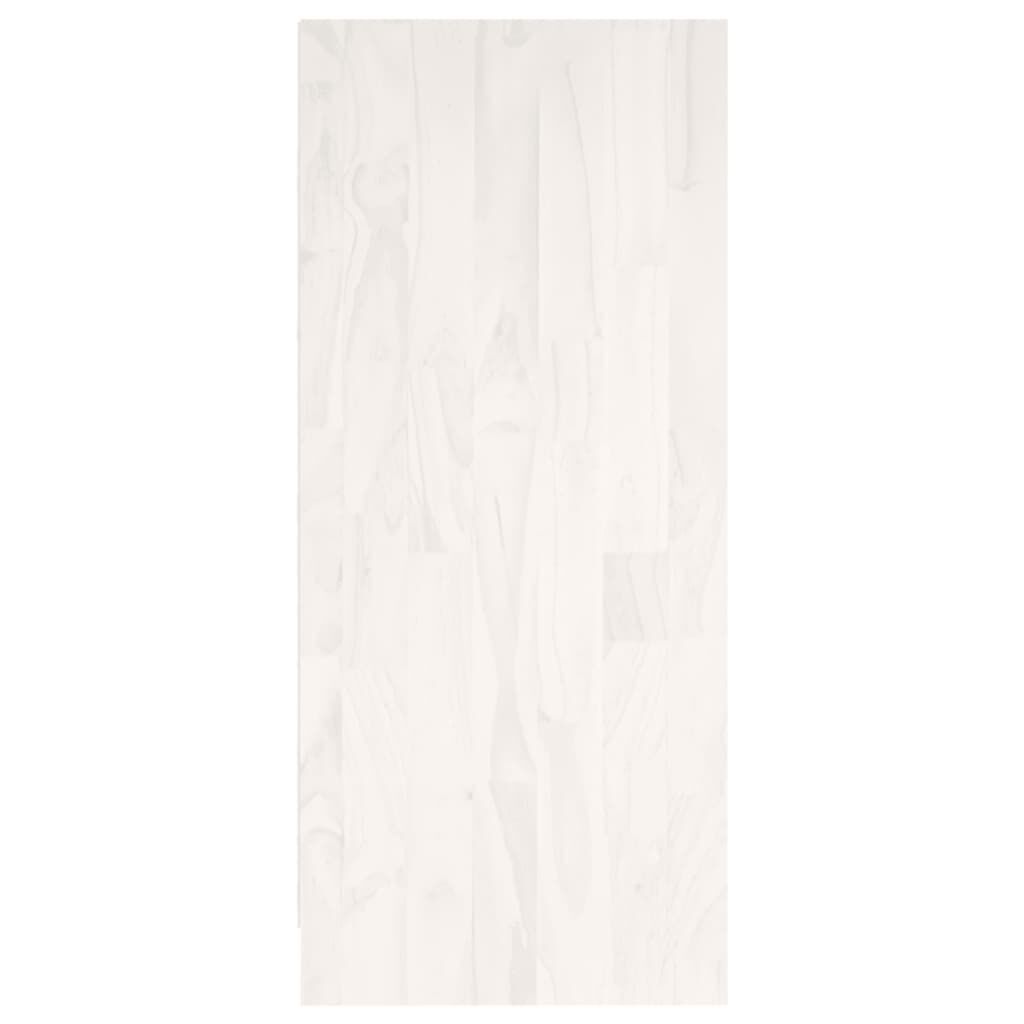 vidaXL Βιβλιοθήκη Λευκή 104 x 33 x76 εκ. από Μασίφ Ξύλο Πεύκου