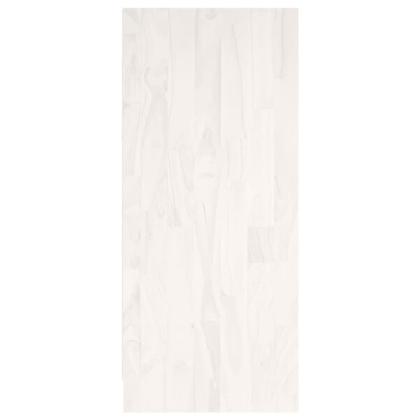vidaXL Βιβλιοθήκη Λευκή 104 x 33 x76 εκ. από Μασίφ Ξύλο Πεύκου