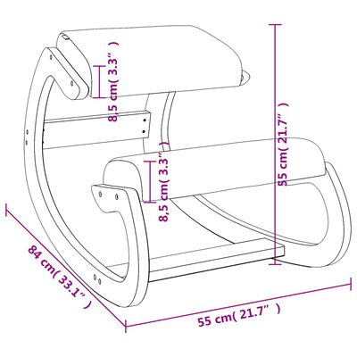 vidaXL Καρέκλα Γονάτων Κρεμ 55 x 84 x 55 εκ. από Κόντρα Πλακέ Σημύδας
