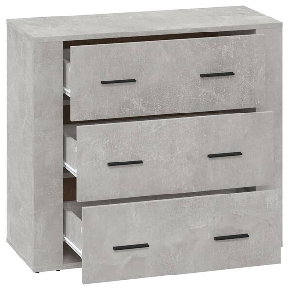 vidaXL Ντουλάπι Γκρι Σκυροδέματος 80x33x70 εκ. Επεξεργασμένο Ξύλο