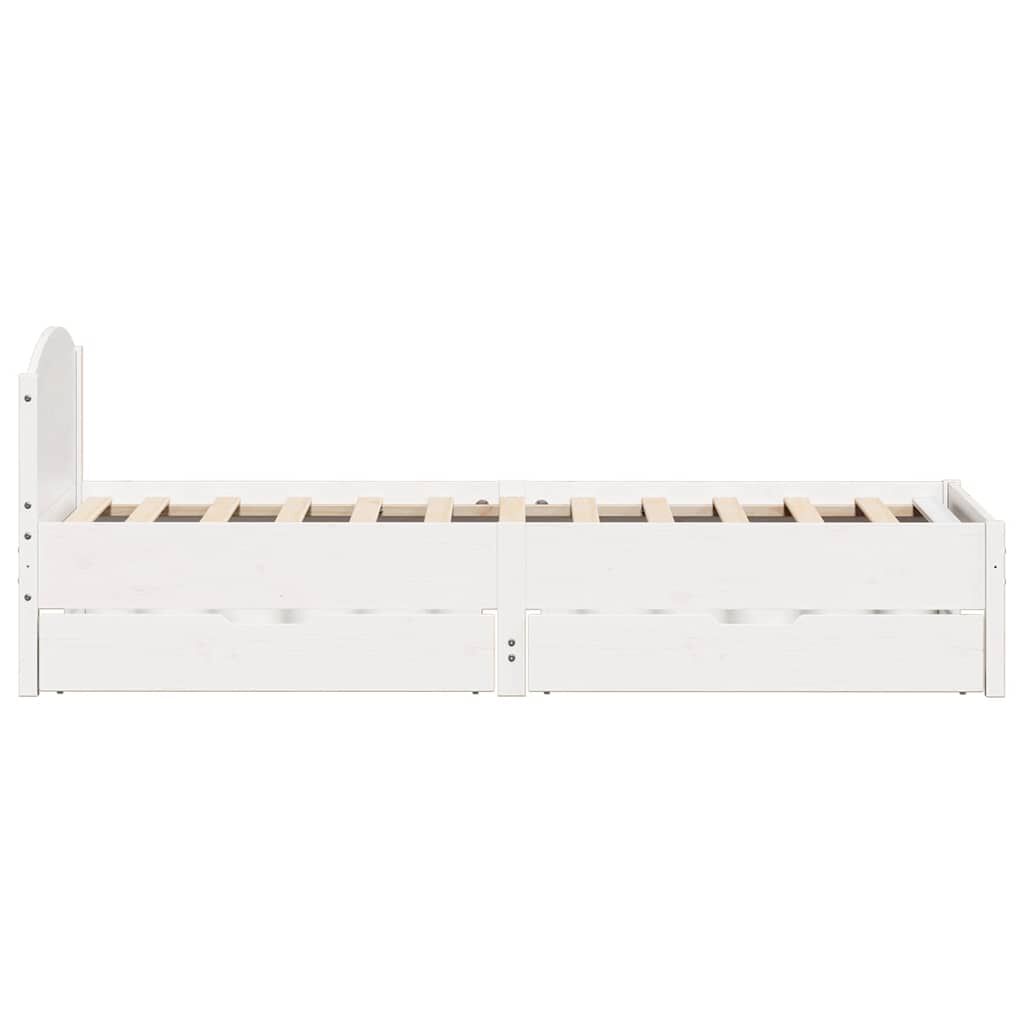 vidaXL Σκελετός Κρεβ. Χωρίς Στρώμα Λευκό 90x190 εκ Μασίφ Πεύκο