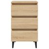 vidaXL Κομοδίνο Sonoma Δρυς 40 x 35 x 69 εκ. με Μεταλλικά Πόδια