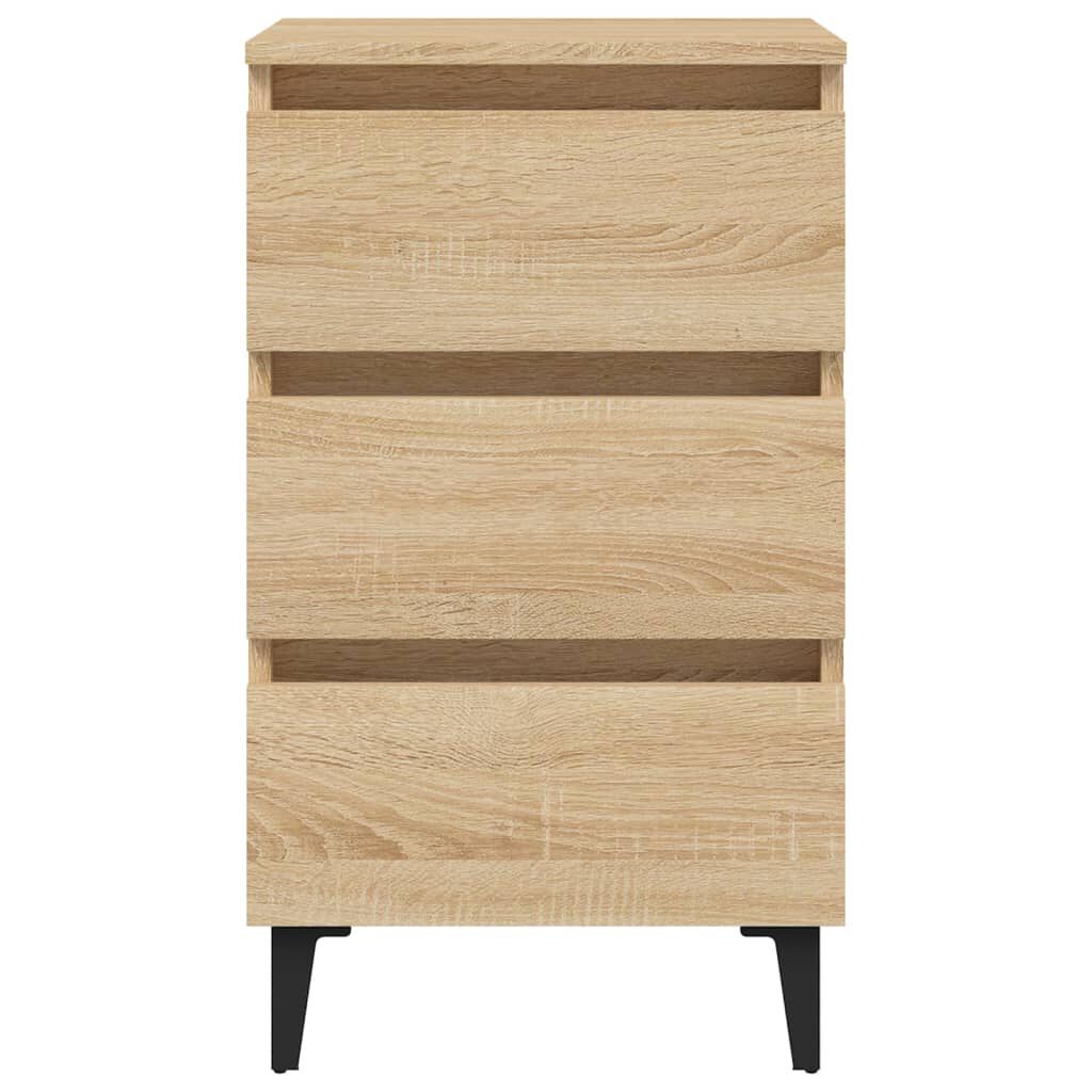 vidaXL Κομοδίνο Sonoma Δρυς 40 x 35 x 69 εκ. με Μεταλλικά Πόδια