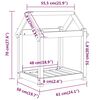 vidaXL Κρεβάτι Σκύλου Γκρι 61 x 50 x 70 εκ. από Μασίφ Ξύλο Πεύκου