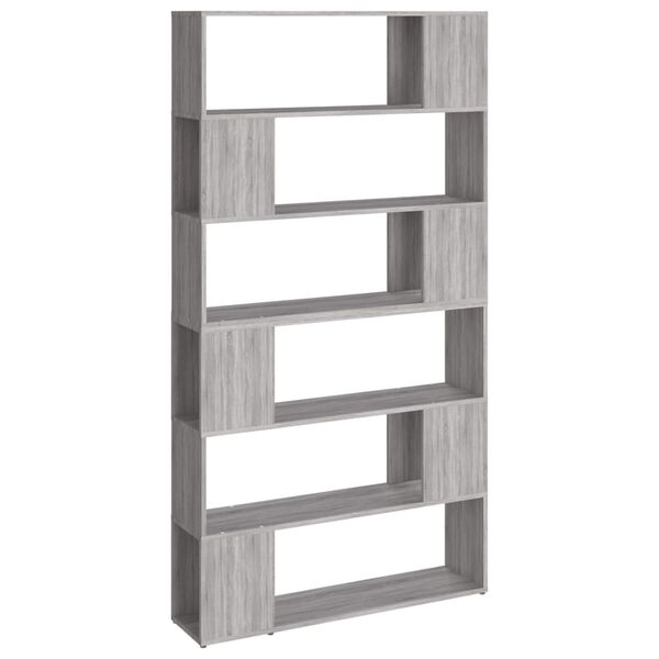 vidaXL Βιβλιοθήκη/Διαχωριστικό Χώρου Γκρι Sonoma 100 x 24 x 188 εκ.