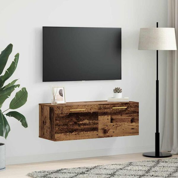 vidaXL Ντουλάπα Τοίχου Επιτοίχιο Παλαιό ξύλο 100 x 36.5 x 35 cm