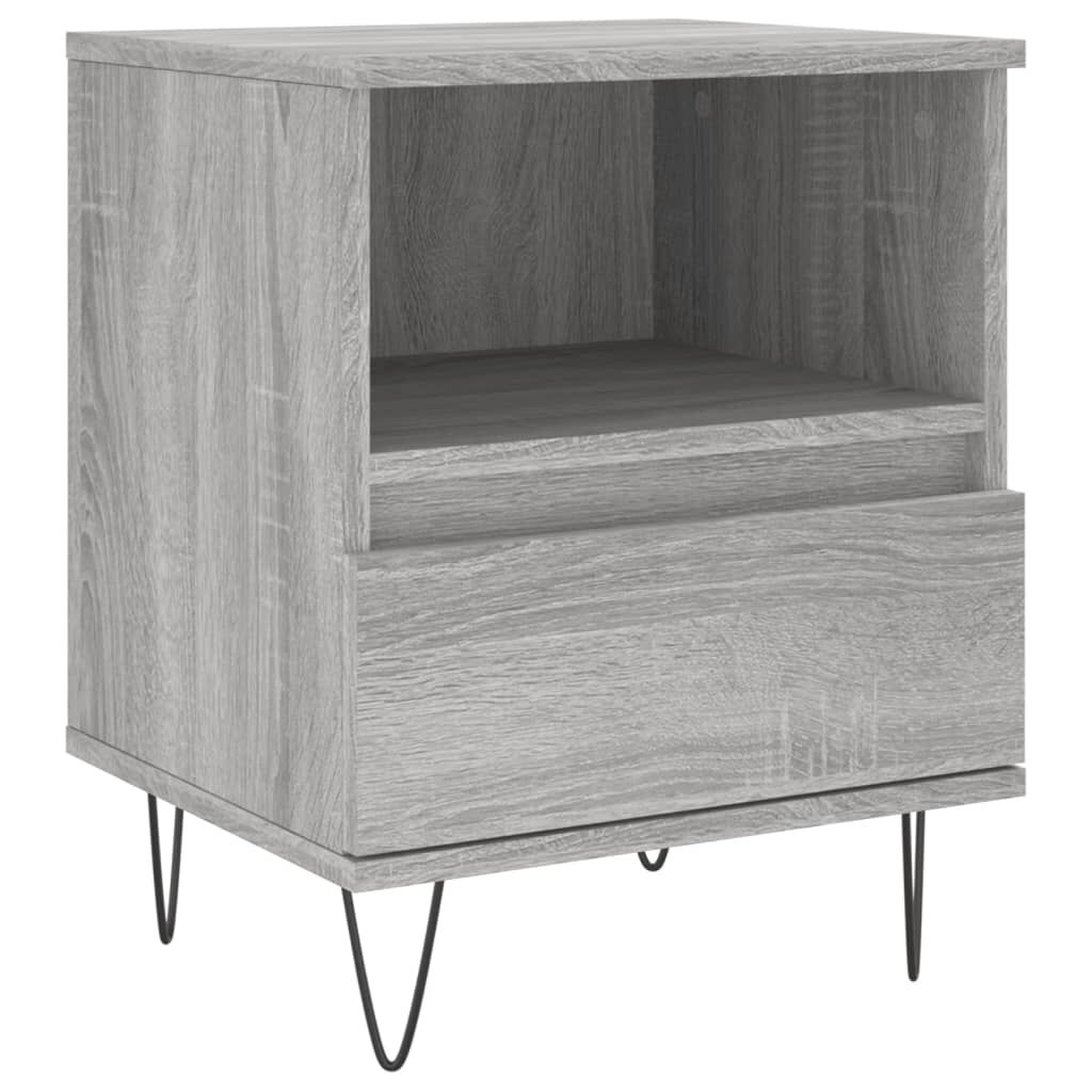 vidaXL Κομοδίνα 2 τεμ. Γκρι Sonoma 40 x 35 x 50 εκ. από Επεξεργ. Ξύλο