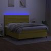 vidaXL &Kappa;&rho;&epsilon;&beta;ά&tau;&iota; Boxspring &mu;&epsilon; &Sigma;&tau;&rho;ώ&mu;&alpha; & LED &Pi;&rho;ά&sigma;&iota;&nu;&omicron; 160x200 &epsilon;&kappa; &Upsilon;&phi;&alpha;&sigma;&mu;ά&tau;&iota;&nu;&omicron;