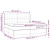 vidaXL Κρεβάτι Boxspring με Στρώμα & LED Κρεμ 200x200 εκ. Συνθ. Δέρμα