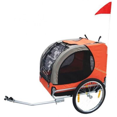 vidaXL Τρέιλερ Ποδηλάτου Μεταφοράς Σκύλων Lassie Πορτοκαλί