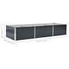 vidaXL Ζαρντινιέρα Υπερυψωμένη Ανθρακί 240x80x45 εκ. Γαλβαν. Χάλυβας