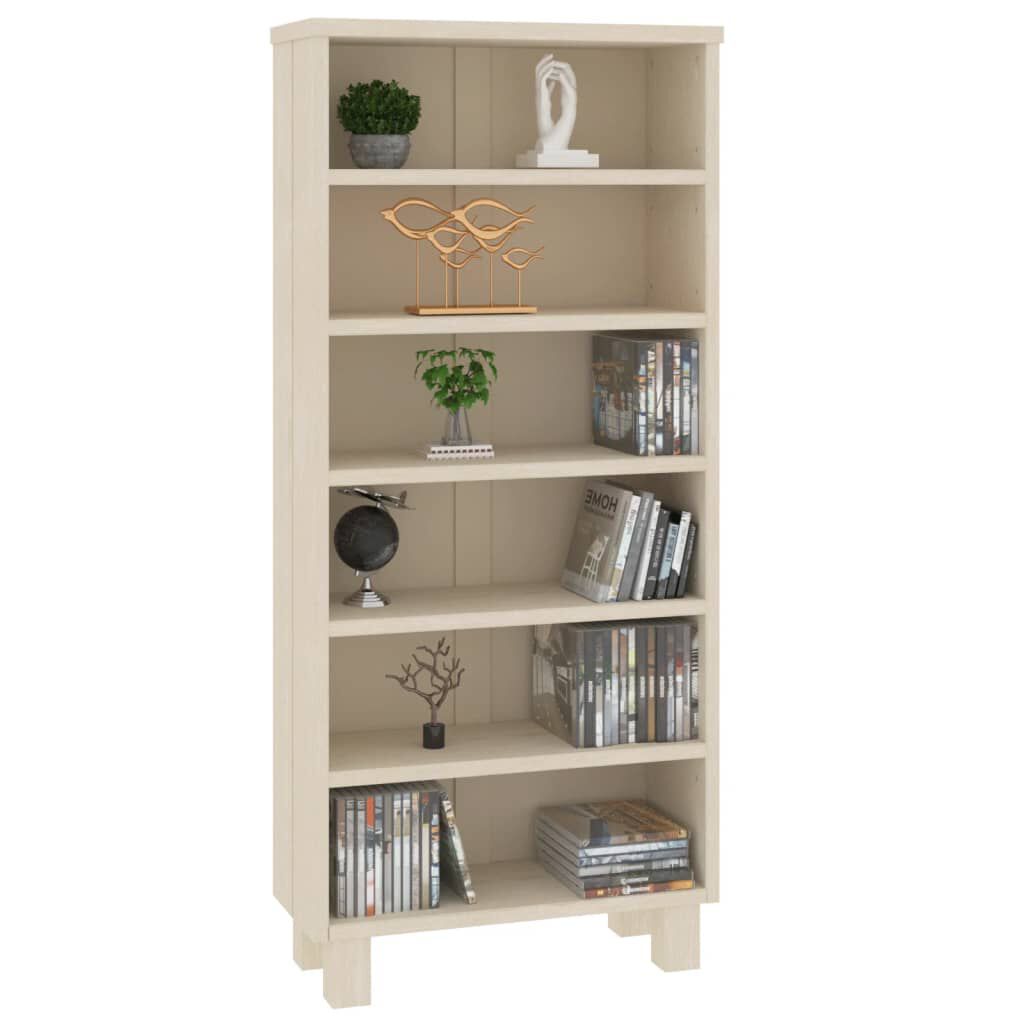 vidaXL Ραφιέρα CD HAMAR Καφέ Μελί 45x18x100 εκ. Μασίφ Ξύλο Πεύκου