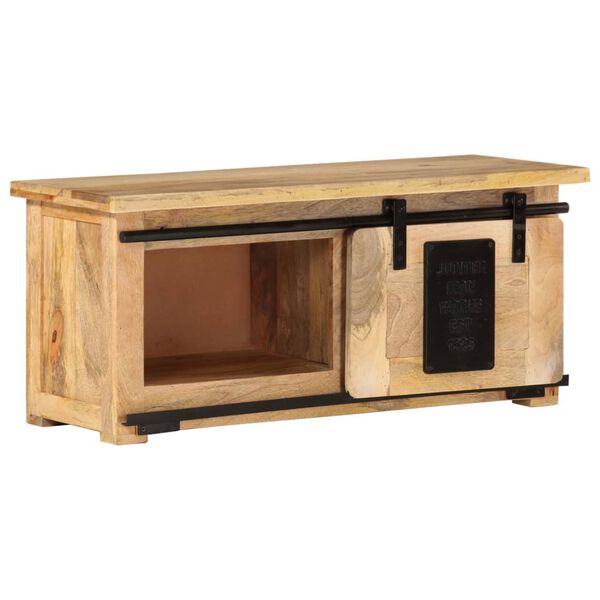vidaXL Έπιπλο Τηλεόρασης 90 x 35 x 40 εκ. από Μασίφ Ξύλο Μάνγκο