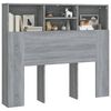 vidaXL Κεφαλάρι Με Αποθηκευτικό Χώρο Γκρι Sonoma 120x19x103,5 εκ.